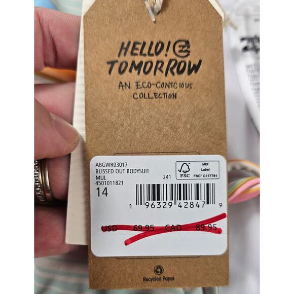 NWT Billabong Blissed Out Long Sleeve One-Piece Swimsuit bodysuit 14 upf protect - Picture 8 of 10